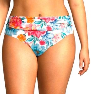 NWT XL Bikini Bottom Time Tru Wmn's Floral Print